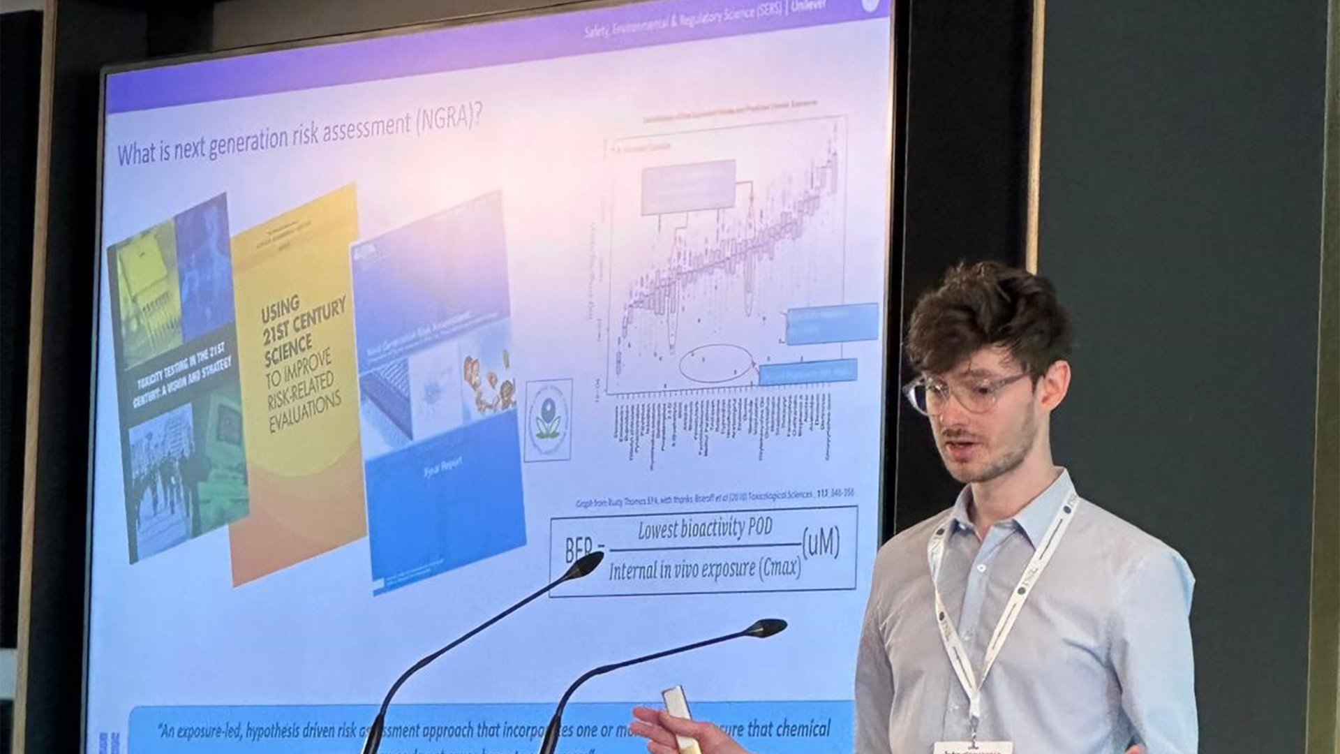 Adam delivering a presentation of this work at the Annual British Toxicology Society (BTS) congress